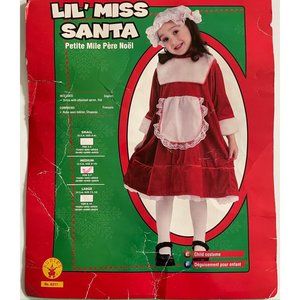 LIL' MISS SANTA Child Costume MEDIUM (8-10)